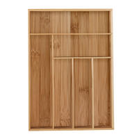 BESTECKKASTEN - Hellbraun, Holz/Holzwerkstoff (30.5/5/43cm) - Relaxdays