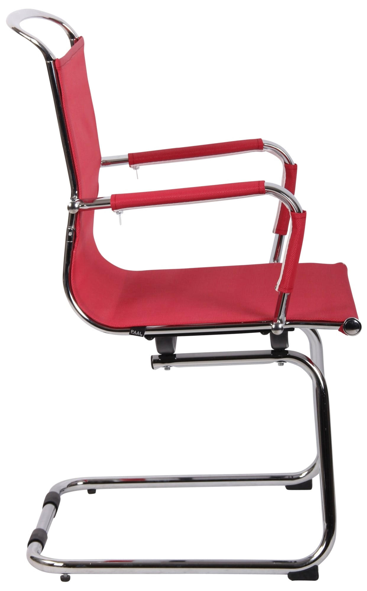 SCHWINGSTUHL Netzstoff rot - Chromfarben/Rot, Textil/Metall (58/94/48cm) - CLP