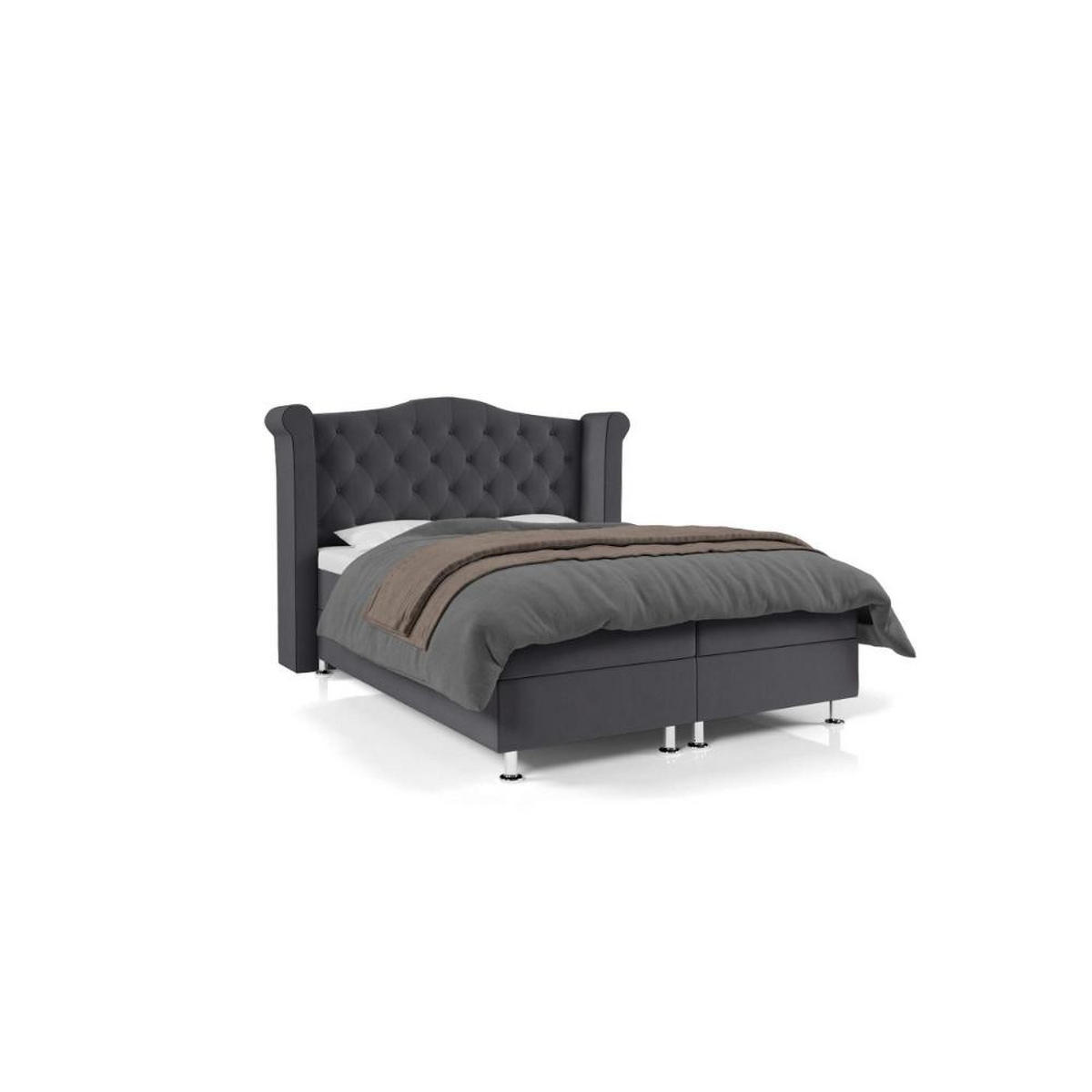BOXBETT Saturn Bonellfederkern inkl. 7-Zonen Topper T-30 - BOXBETT mit Bettkasten, mit Lieferung - Grün, Holz/Holzwerkstoff (160/200cm) - Best For Home