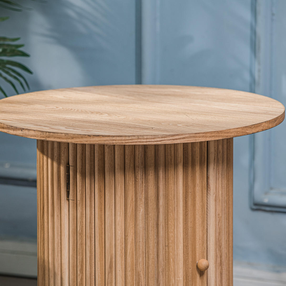BEISTELLTISCH Rund Braun 50 x 50 x 49 cm - Braun, Holz (50/50/49cm) - Nordlys