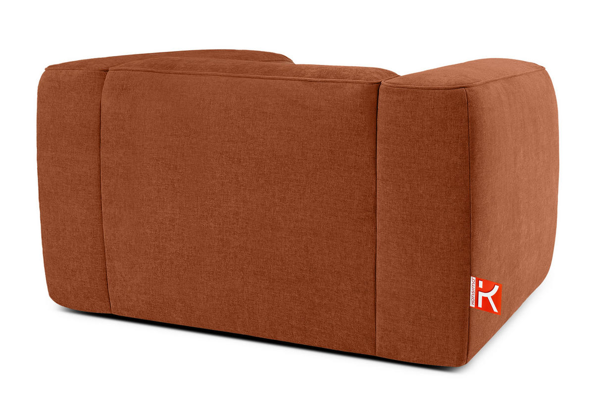 SESSEL FUBBO, Rot - Rot, Holz/Holzwerkstoff (130/73/96cm) - KONSIMO®