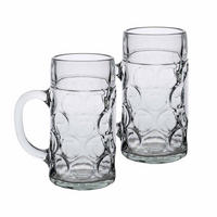 MASSKRÜGE GEEICHT transparent 1 l 2er Set - Transparent, Glas (1L) - Van Well