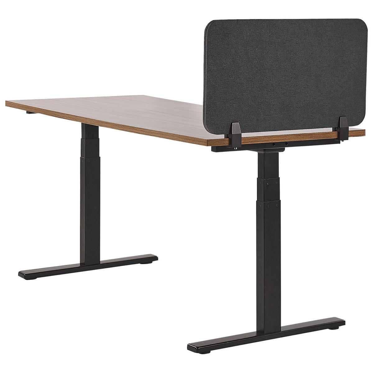 SCHREIBTISCHTRENNWAND Grau Wally - Dunkelgrau, Kunststoff (120/40/2cm) - Beliani