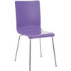 BESUCHERSTUHL PEPE 87x43x47 cm Lila Holz Metall - Lila, Metall (43/87/47cm) - DELUKE