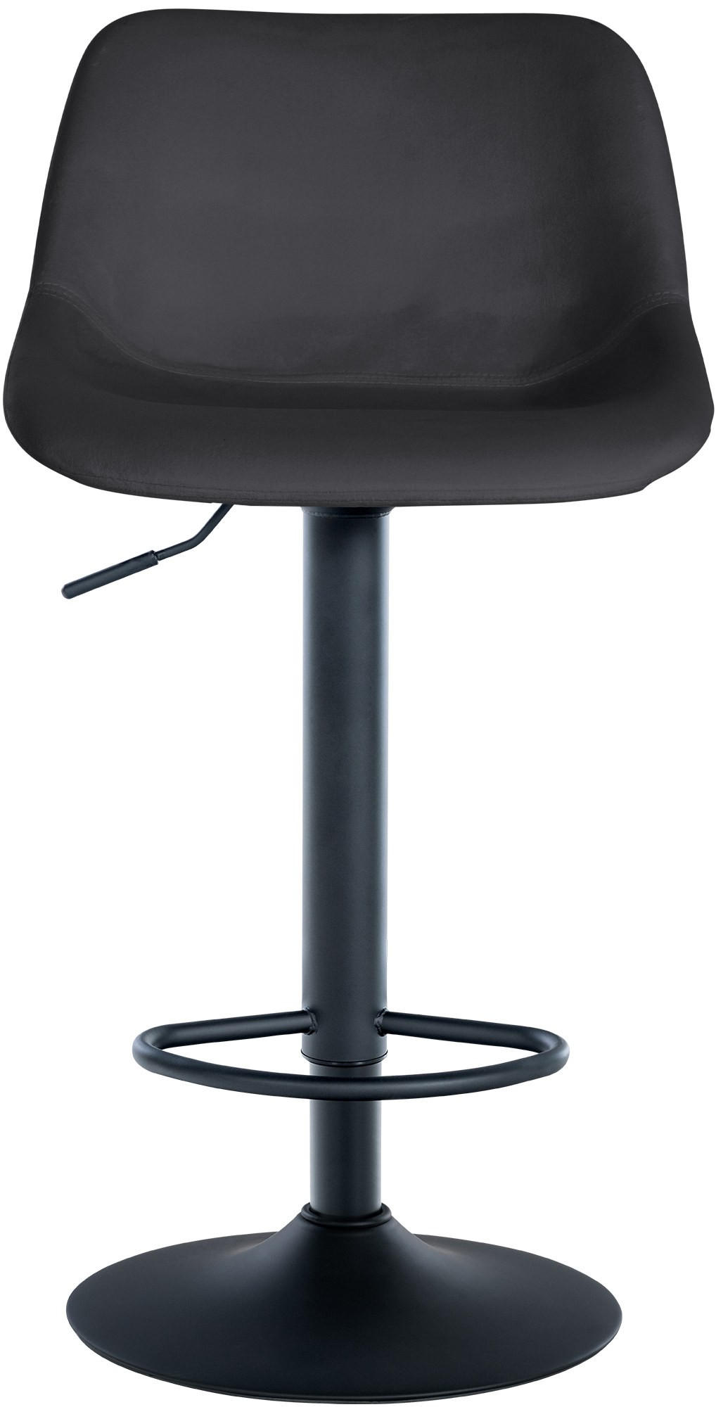 BARHOCKER Samt schwarz - Schwarz, Textil/Metall (43/79/49cm) - CLP