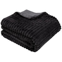 KUSCHELDECKE, 150 x 200 cm, 100% Polyester, Schwarz - Schwarz, Textil (150/200cm)