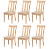 ESSZIMMERSTUHL Beige, Braun 6er-Set - Beige/Braun, Holz (42/96/58cm) - MCW