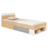 JUGENDBETT Pixel PX14/15 L/P - Eichefarben/Weiß, Holzwerkstoff (120/200cm)