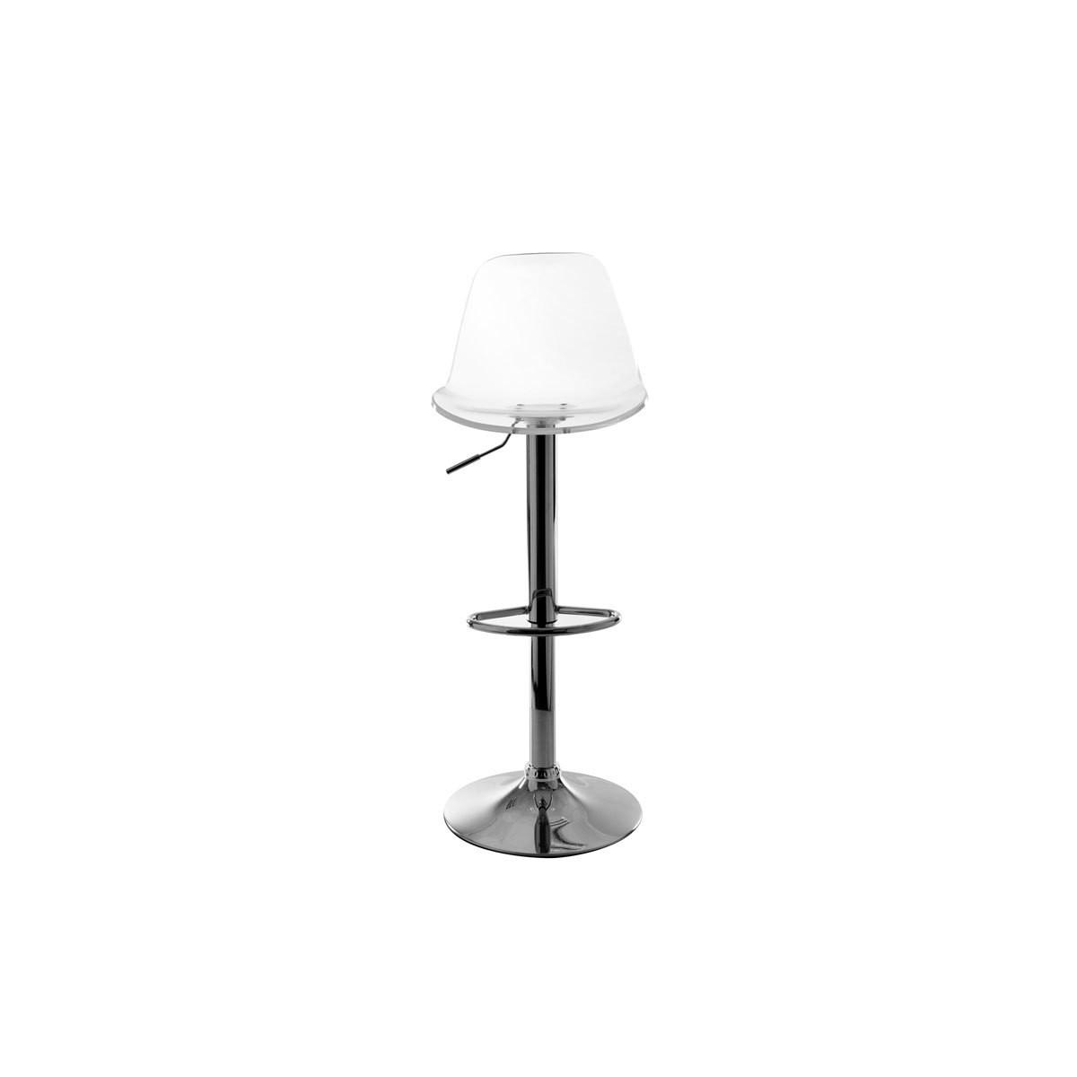 BARHOCKER Transparent 2er-Set GALILEO - Transparent, Kunststoff (45/105/38.5cm) - Miliboo