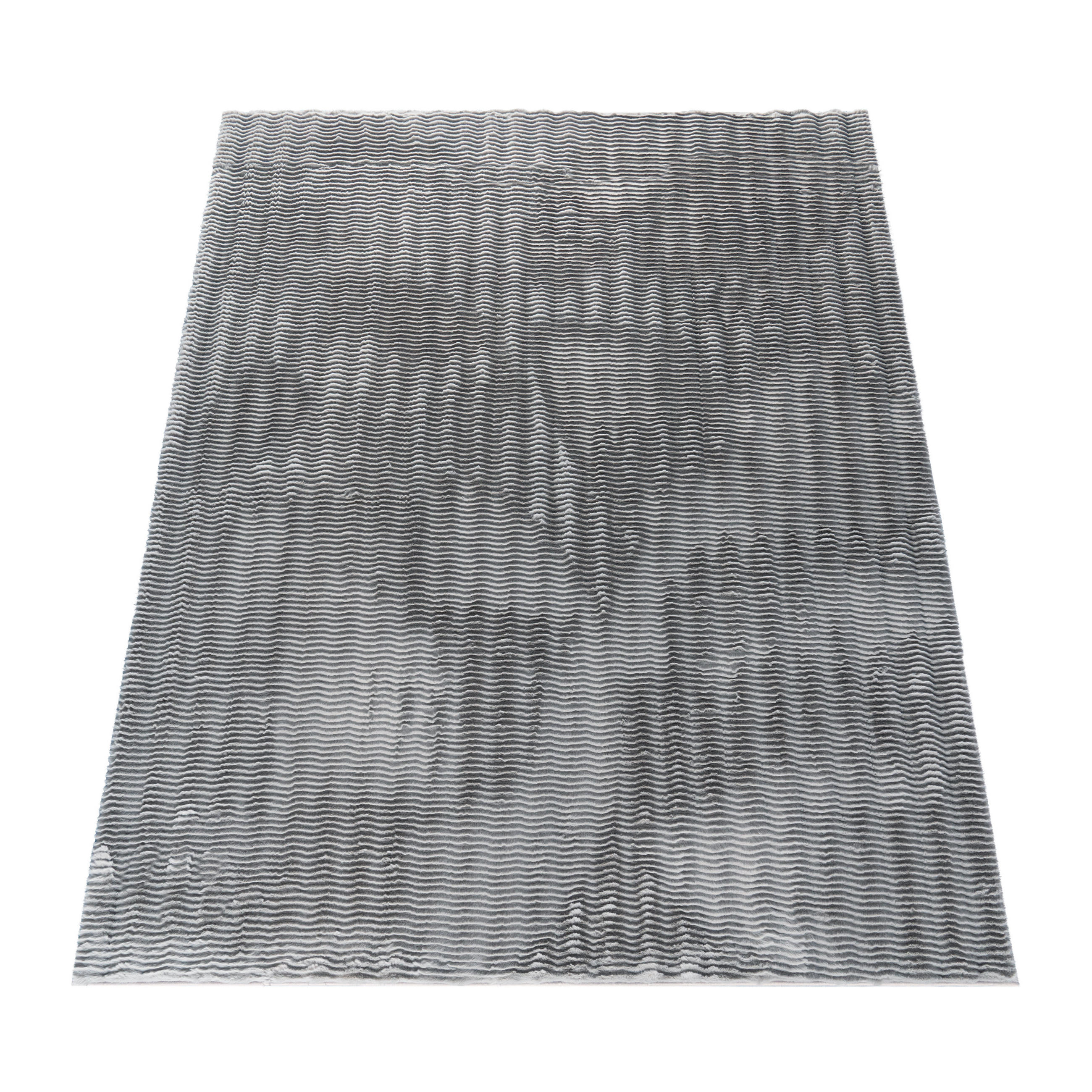 Paco Home Hochflorteppich Grau 160x220 cm