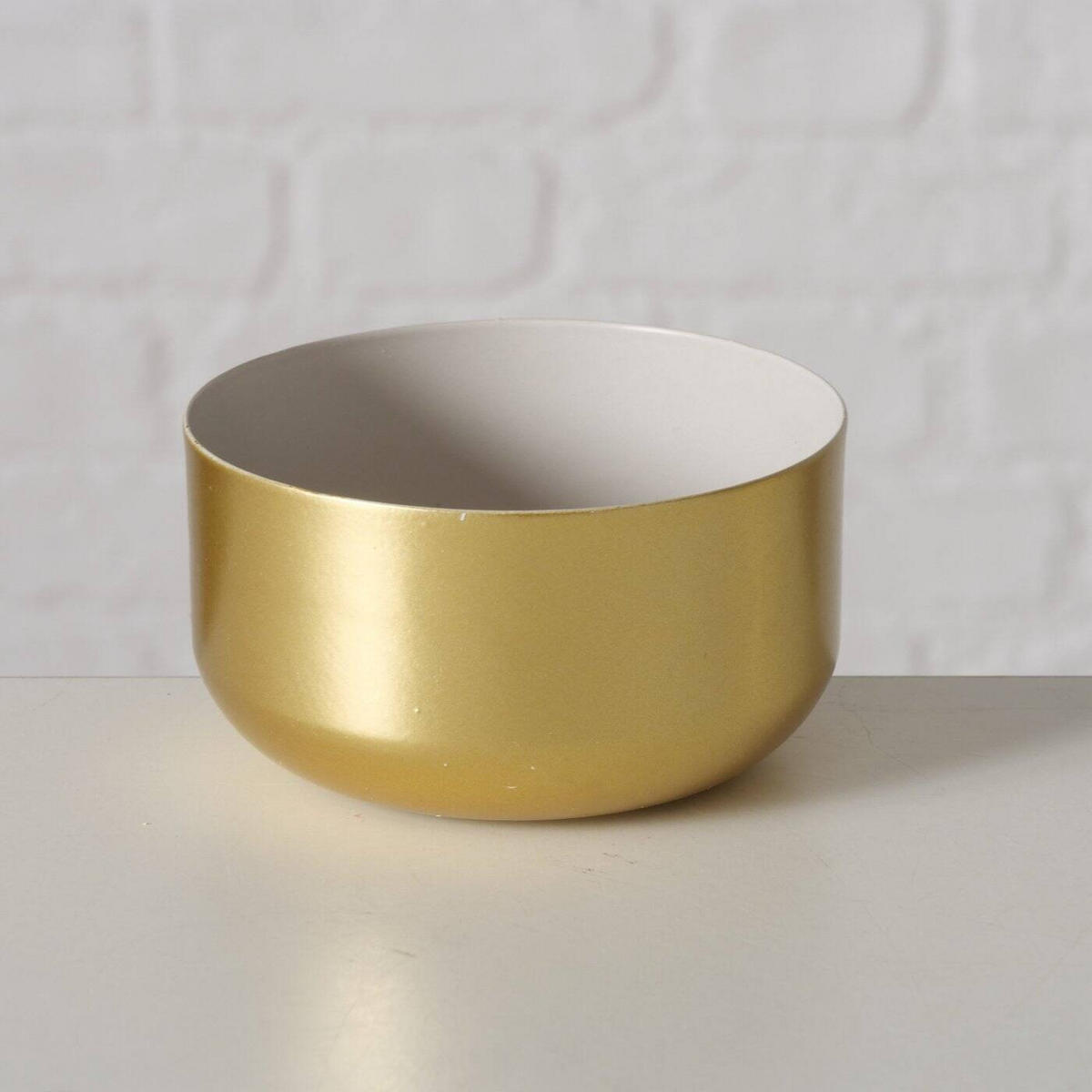 DEKORATIVE SCHALEN Gold 2er-Set - Goldfarben, Metall (6cm) - Boltze Home