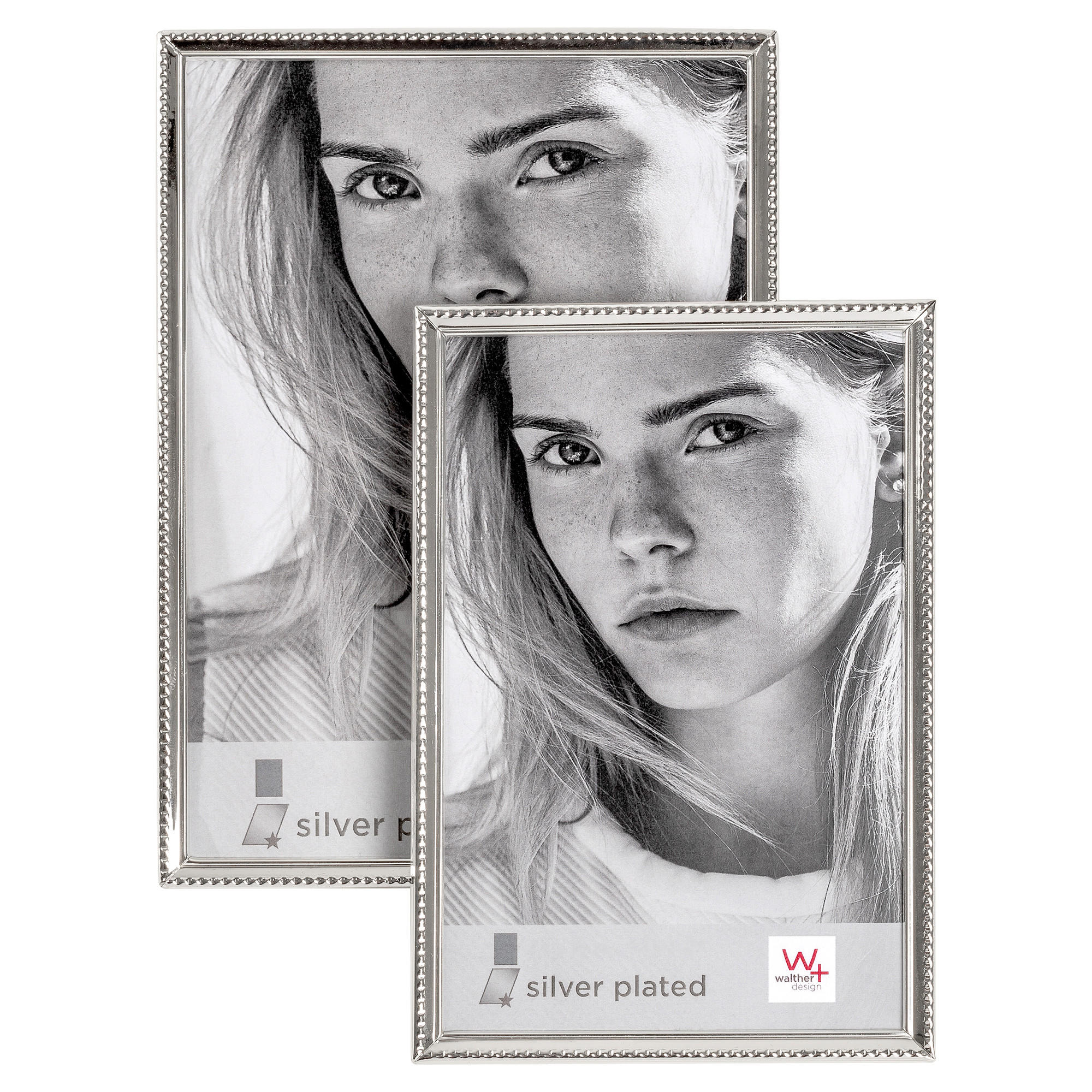 BILDERRAHMEN Cosima Portraitrahmen, 13x18 cm, silber - Silberfarben, Metall (18.1/13/1.4cm) - walther design