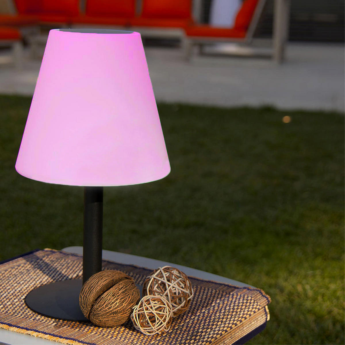 SOLARTISCHLAMPE STANDY MINI weiß - Weiß, Metall (20/20/36cm) - Lumisky