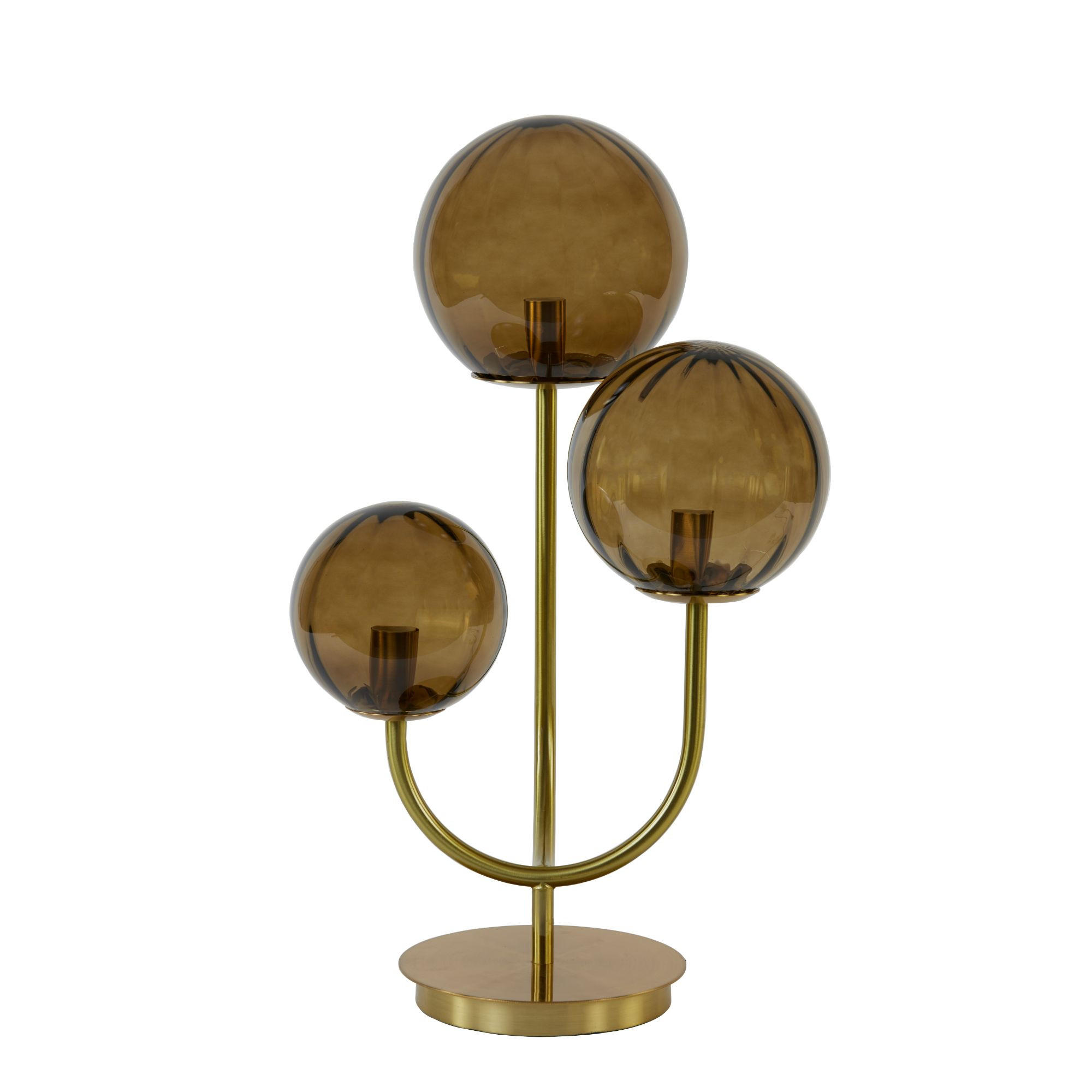 TISCHLAMPE Magdala Braun Ø38/60 cm - Braun, Glas (38/20/60cm) - Light & Living