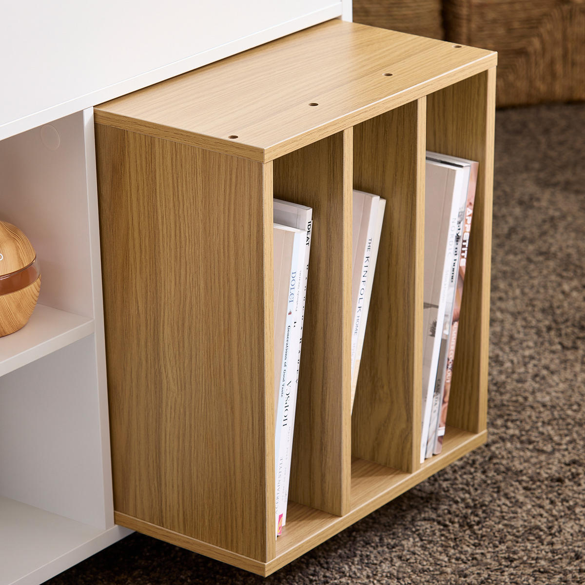 DRUCKERTISCH Weiß - Weiß/Naturfarben, Holzwerkstoff (30/61/70cm) - SoBuy