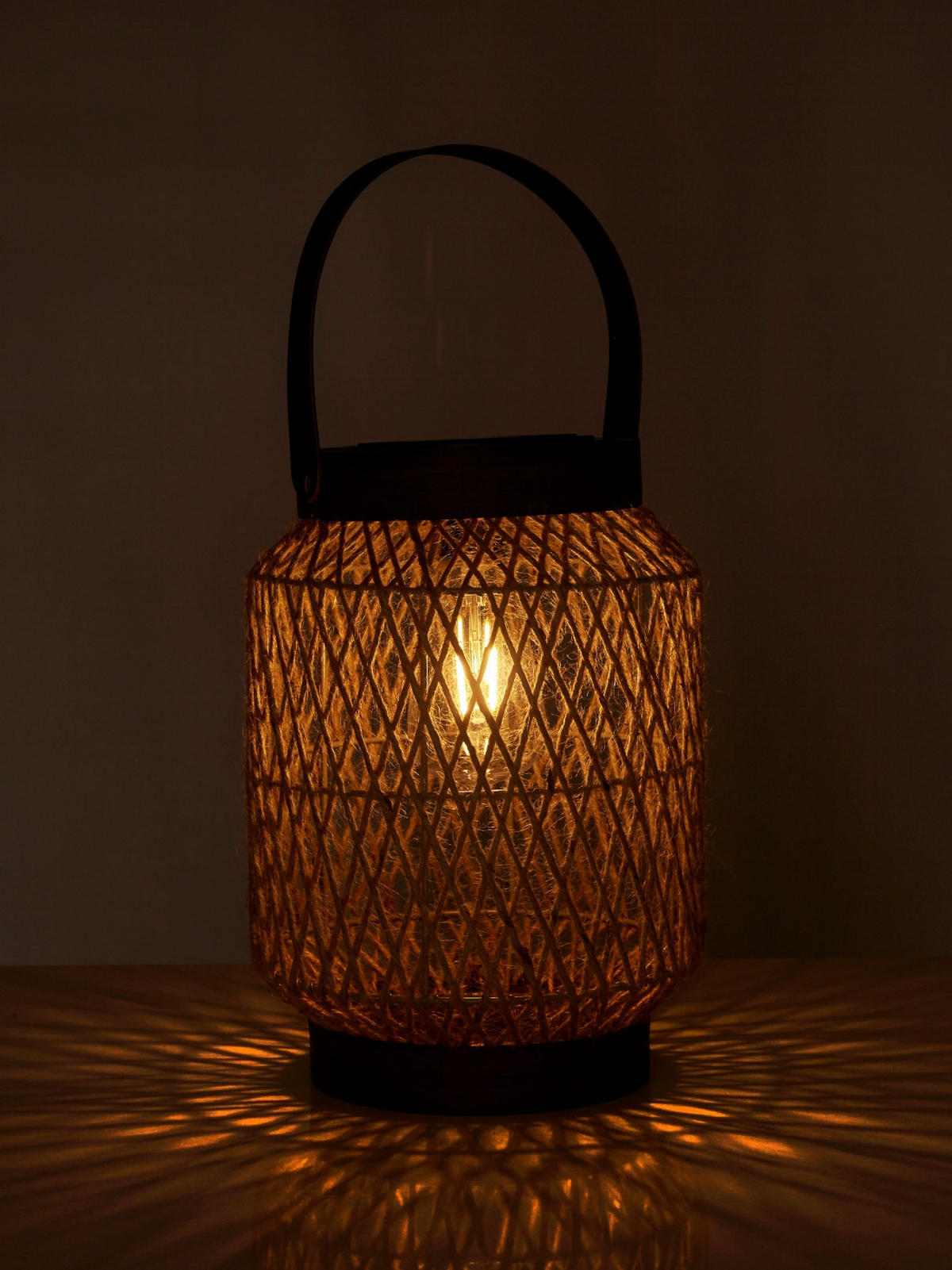 TISCHLAMPE 21/28/21cm - Braun, Textil (21/21/28cm) - Luxform