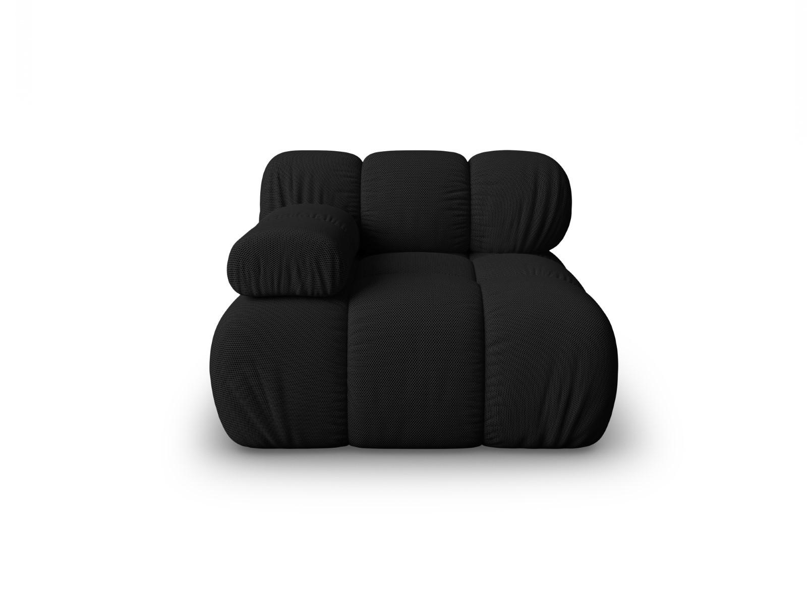 MODUL links Bellis aus 3D-Stoff schwarz - Schwarz, Textil (94/70/94cm) - Micadoni