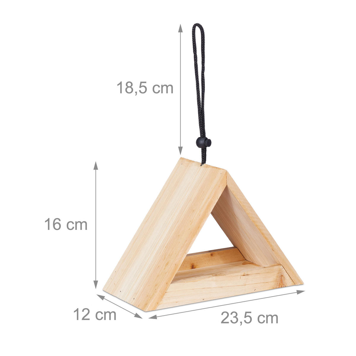 VOGELHAUS - Hellbraun, Holz/Metall (23.5/16/12cm) - Relaxdays