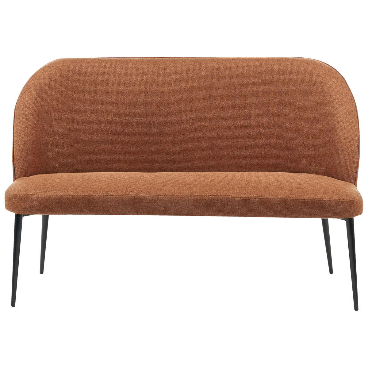 2-SITZER-KÜCHENSOFA braun Osby - Schwarz/Braun, Textil (130/85/49cm) - Beliani