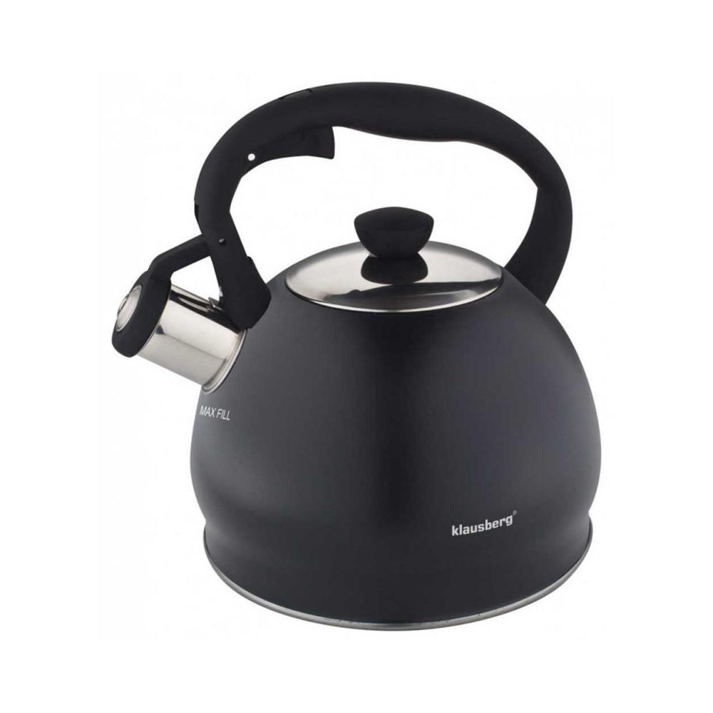 WASSERKESSEL Schwarz 23/19.5/22 cm 7757 - Schwarz, Metall (23cm) - Klausberg 
