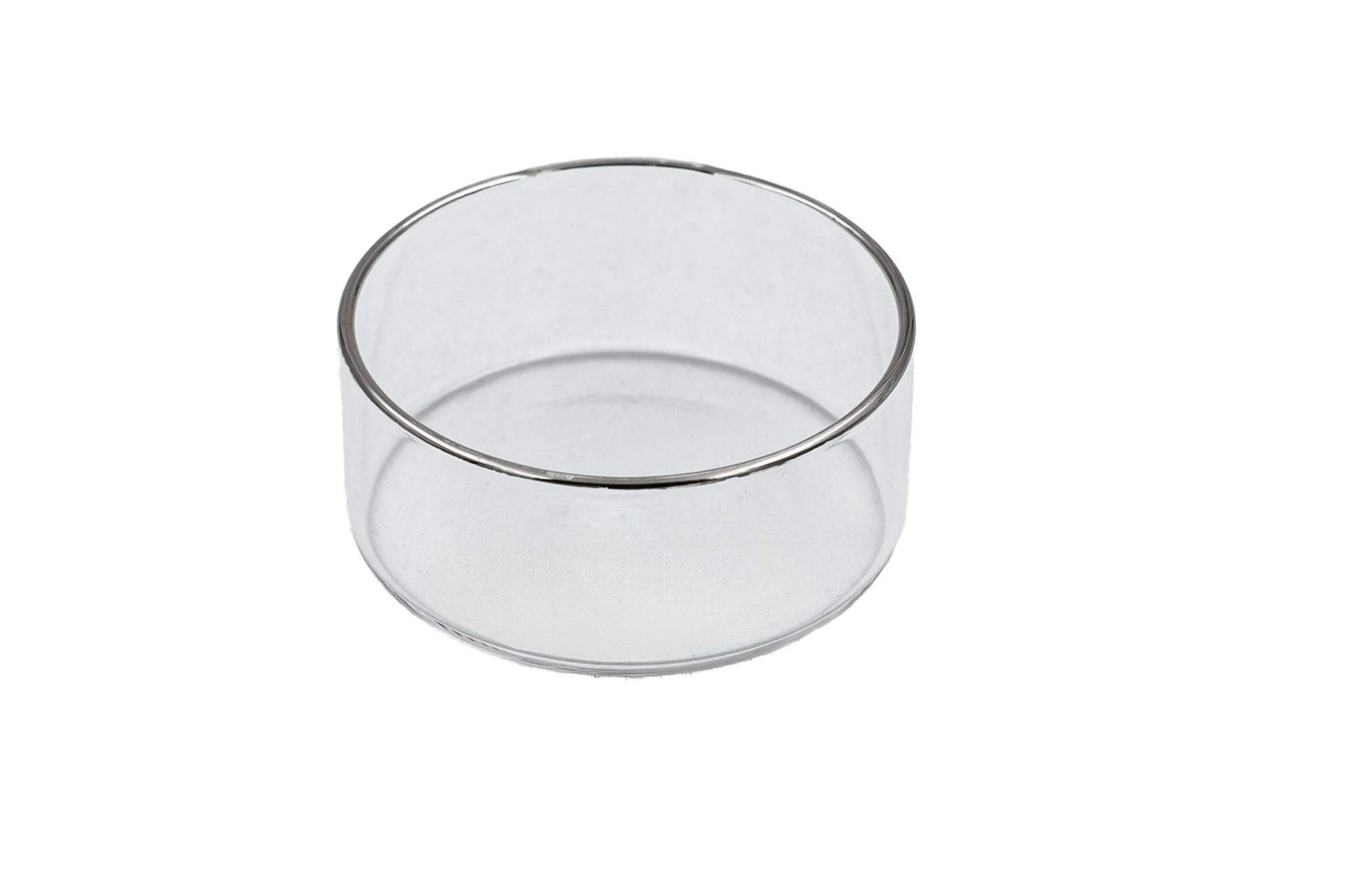 TEELICHTHALTER für Maxi-Teelichter aus feuerfestem Klarglas mit Platnrand Ø 62 x 25 mm, Innen Ø 60 mm - Transparent, Paraffin (6.2/2.5/6.2cm) - Holfeuer Crystal Design