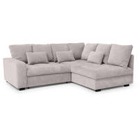 ECKSCHLAFSOFA Ramo mit Bettkasten, Topper gratis, Cappuccino, rechts - Schwarz/Cappuccino, Textil (229/190cm) - Beautysofa