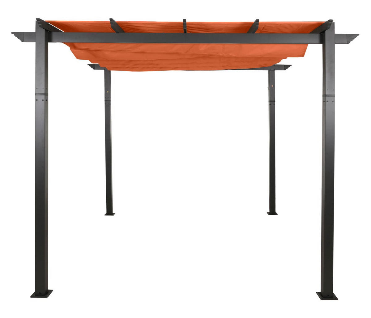 PERGOLA Aluminium 3x3m Terrakotta - Rot, Metall (300/240/300cm) - BERLINLODGE