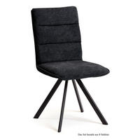ESSZIMMERSTUHL drehbar (8er-Set) Devan 47x92x60 Schwarz/Anthrazit - Anthrazit/Schwarz, Kunststoff (60/92/47cm) - 58aufmkessel