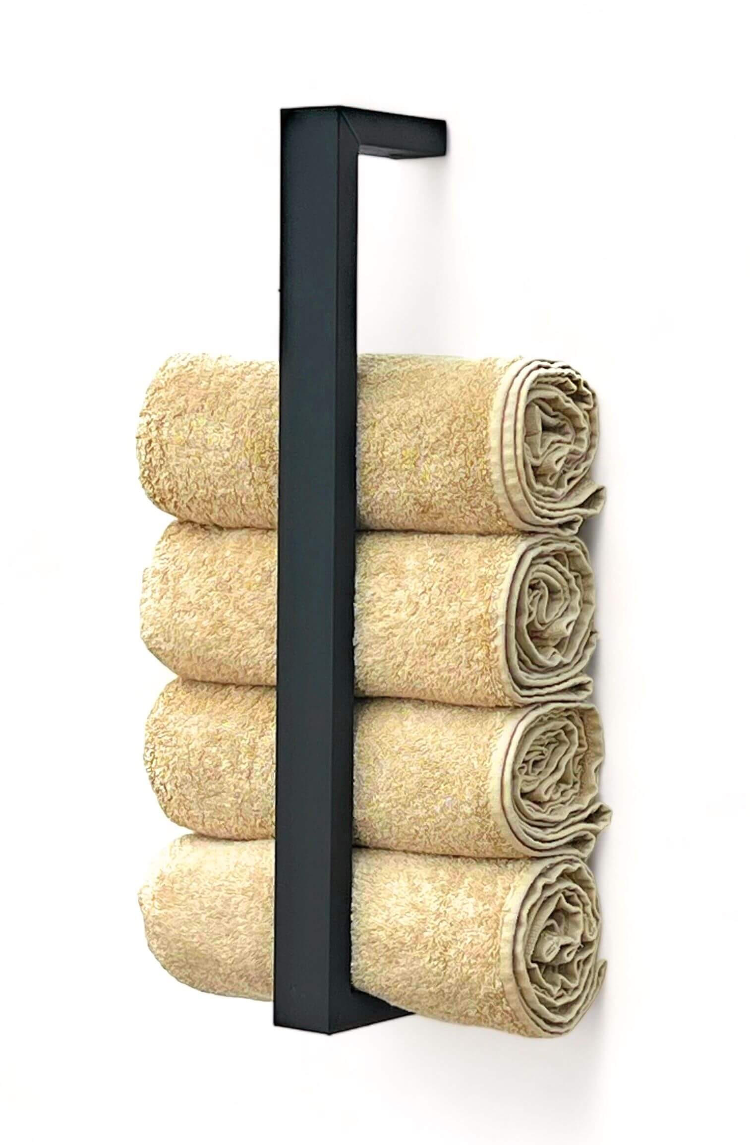 HANDTUCHHALTER Metall Schwarz Wand 50 cm - Schwarz, Metall (4/50/10cm) - DanDiBo