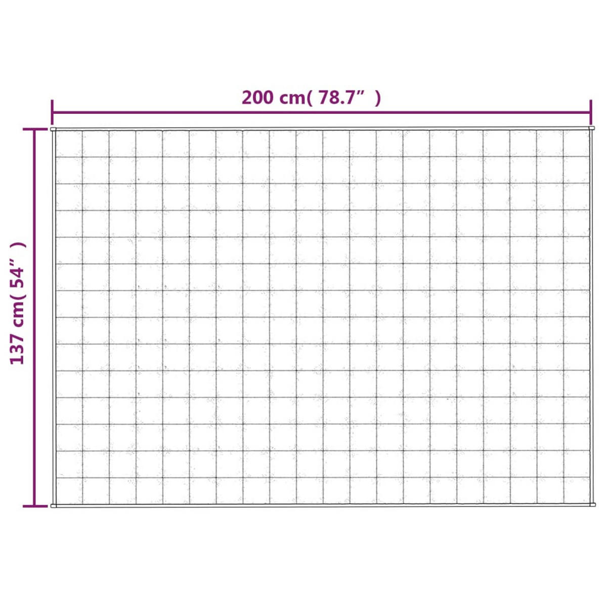 GEWICHTSDECKE Blau 137/200 Cm 6 Kg Stoff - Blau, Textil (137/200cm) - vidaXL