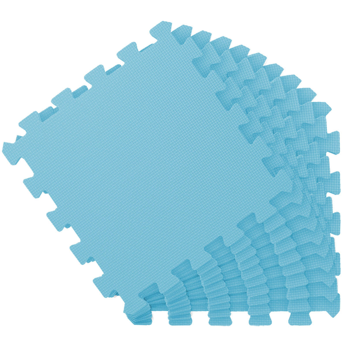 SPIELMATTE ab Null 90 cm Baby Puzzlematte Hellblau - Blau, Kunststoff (30/30cm) - Littletom