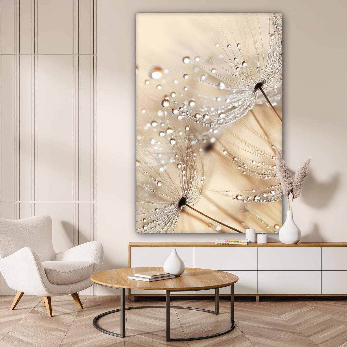 SLIKA NA PLATNU Regrat 90x140 cm - rjava, tekstil (90/140cm) - MuchoWow