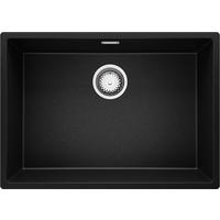 SPÜLBECKEN London Slim, 2-er set Schwarz Metallic 66/47 cm 1 Becken + Ablauf-Set ab 70er Unterschrank - Chromfarben/Schwarz Hochglanz, Kunststoff (66/20/47cm) - Primagran