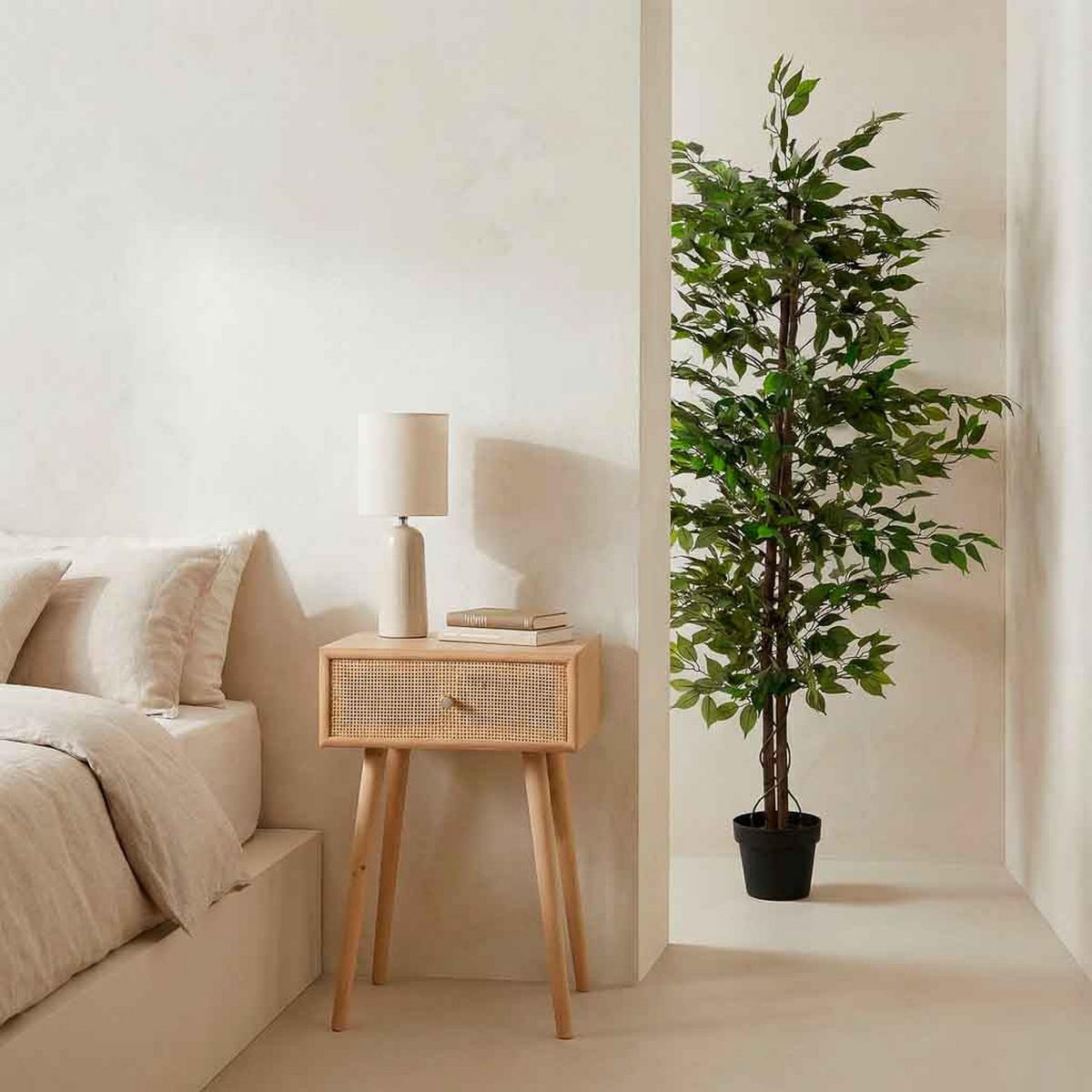 NACHTTISCH aus Holz und Gitter, braun, 40x36x70cm - Braun, Holz (40/70/36cm) - Wanderlust