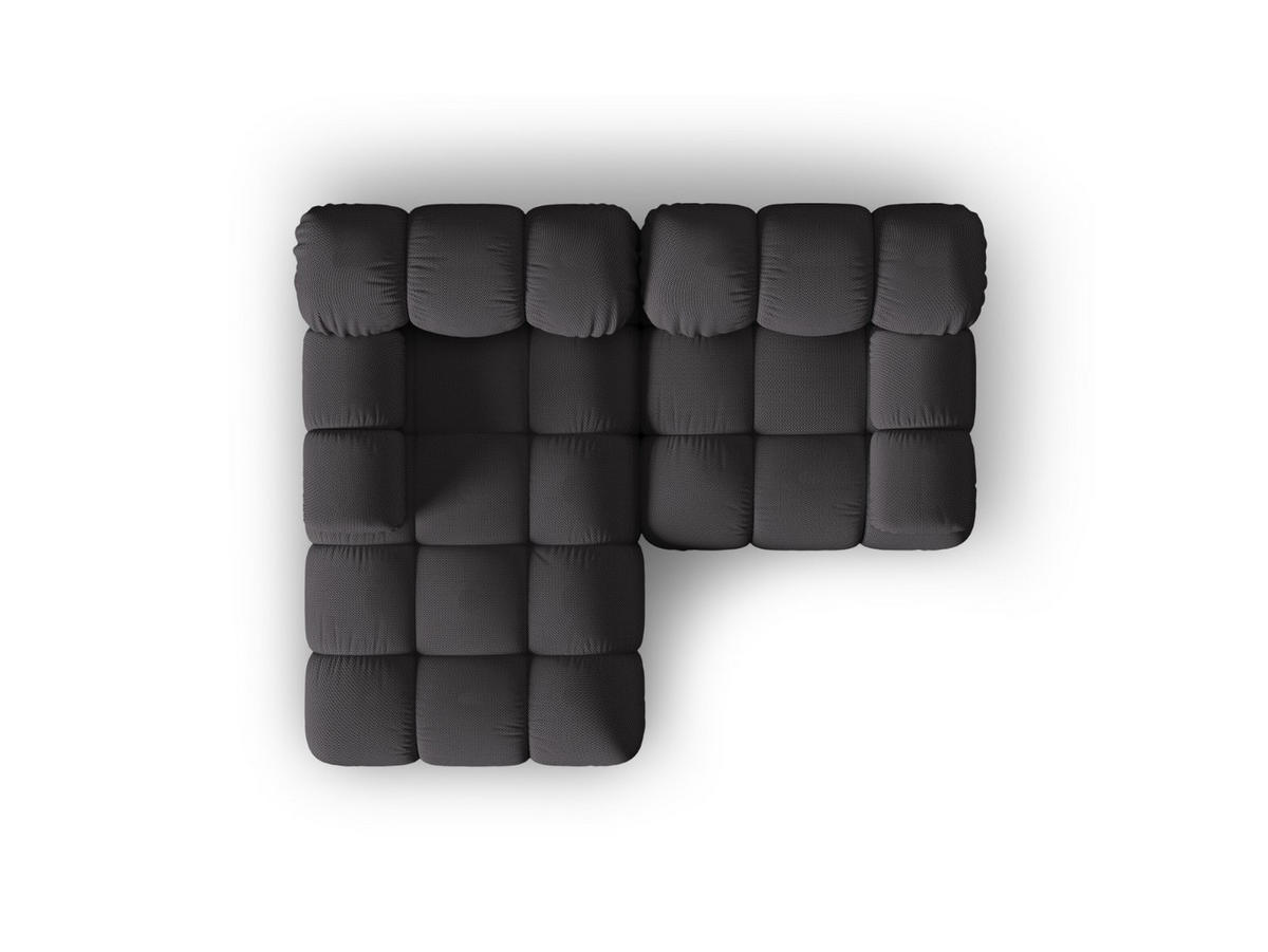 ECKSOFA modular links Bellis aus 3D-Stoff Expresso 3 Sitzplätze - Graubraun, Textil (155/188cm) - Micadoni