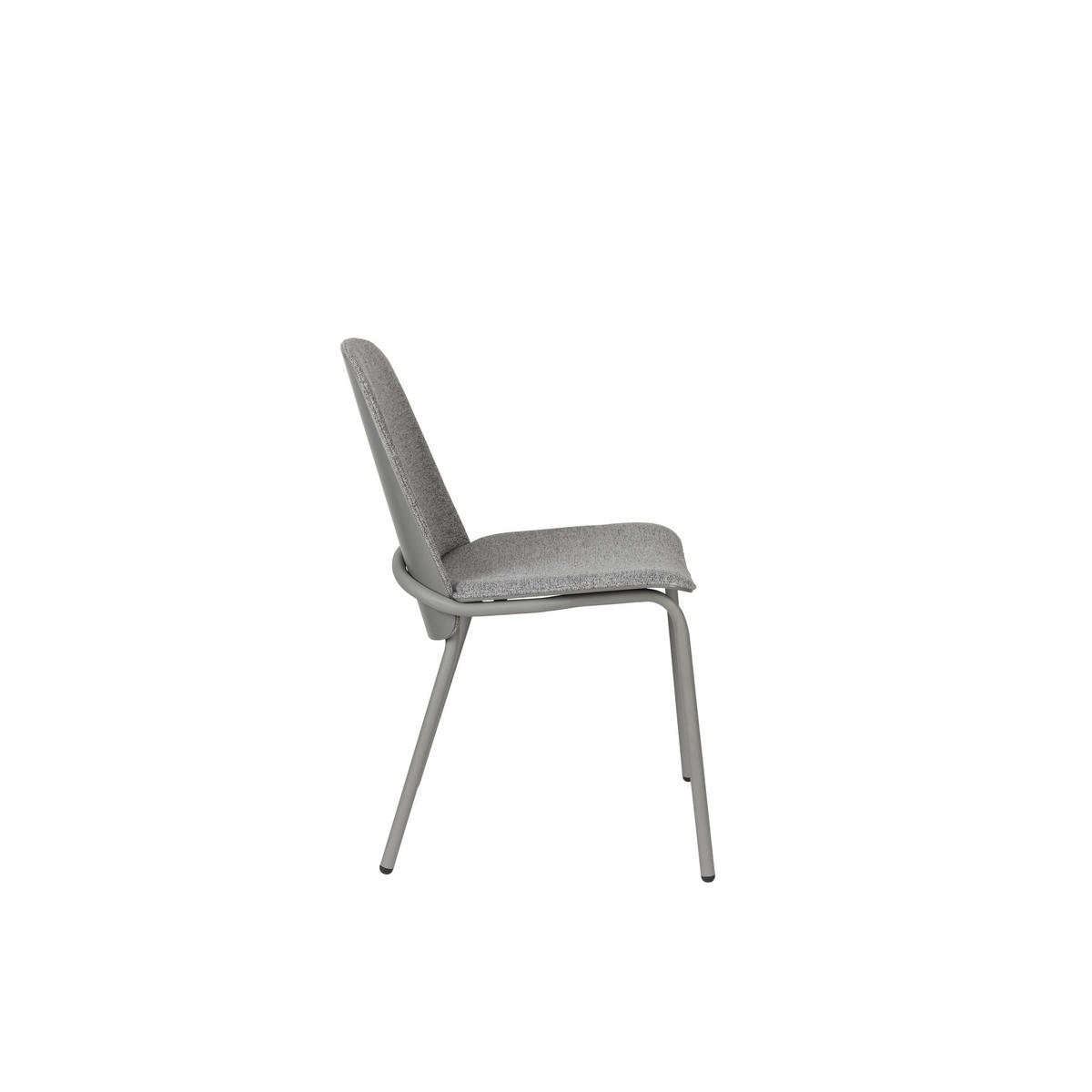 ESSZIMMERSTUHL Clip Grau - 2 er Set - Grau, Textil (51/81.5/48cm) - Zuiver