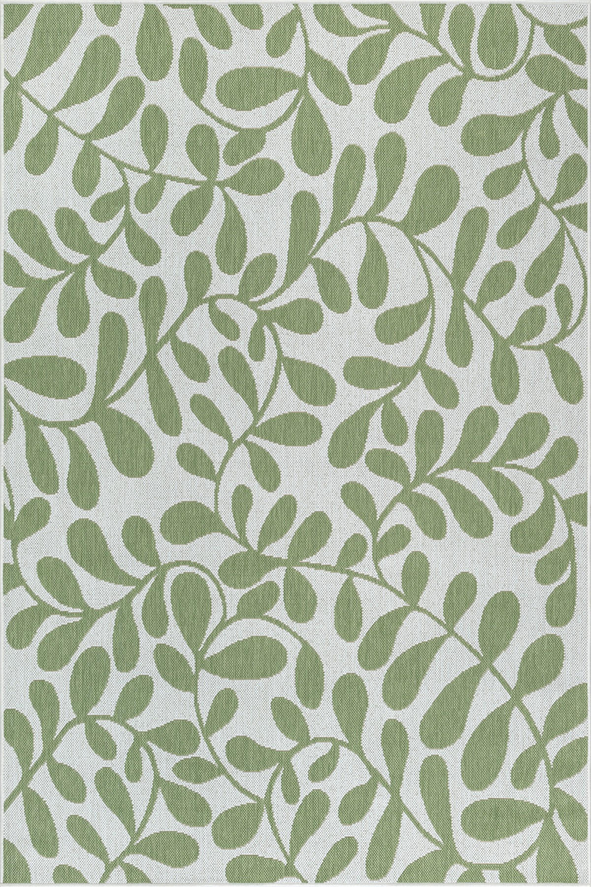 FLACHWEBTEPPICH Floral BORNO Polypropylen Grün 140 x 200 cm - Grün, Textil (140/200cm) - KADIMA DESIGN