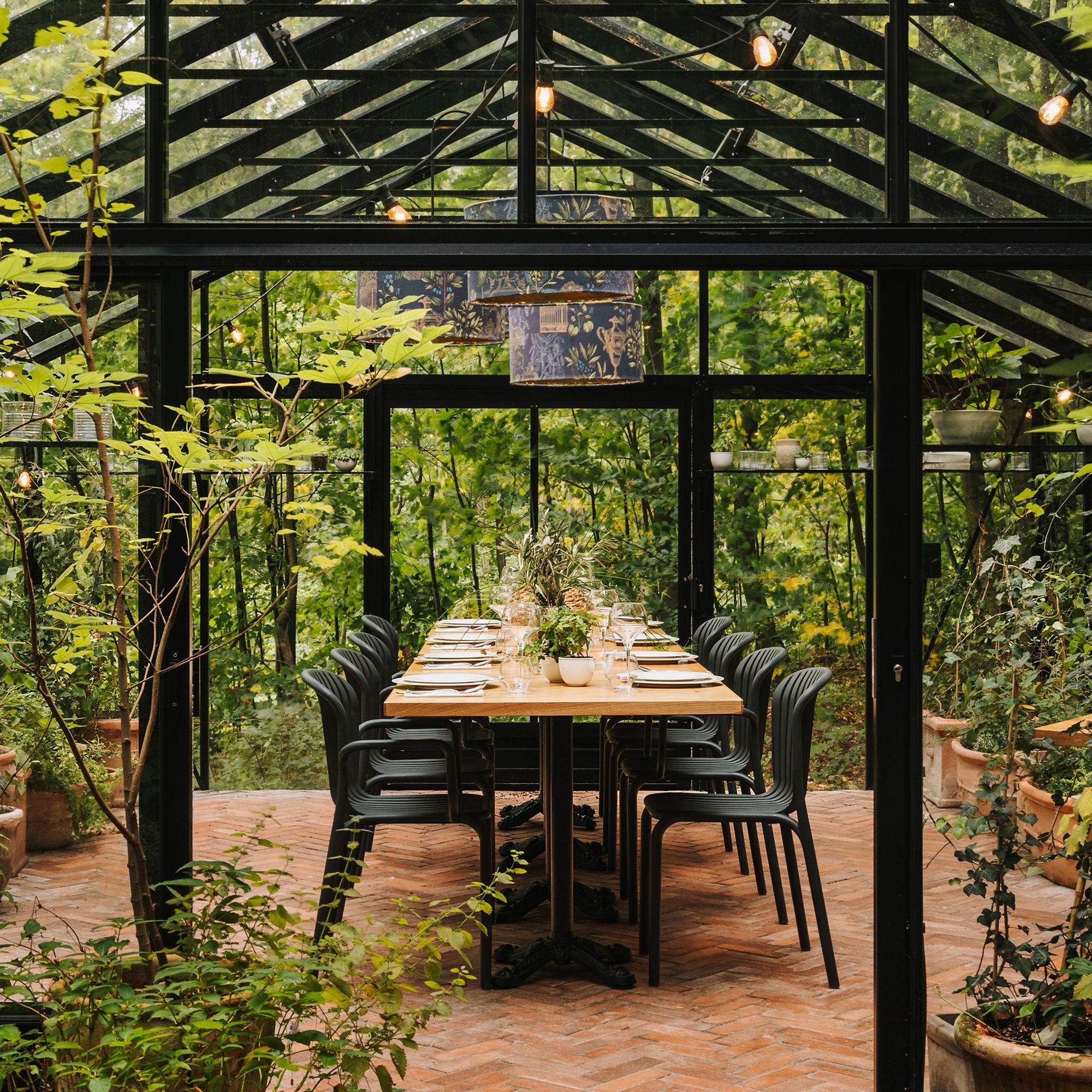 GARTEN ESSGRUPPE FICCARI, Gartenmöbel-Set 8-tlg, Anthrazit - Anthrazit, Kunststoff - KONSIMO®