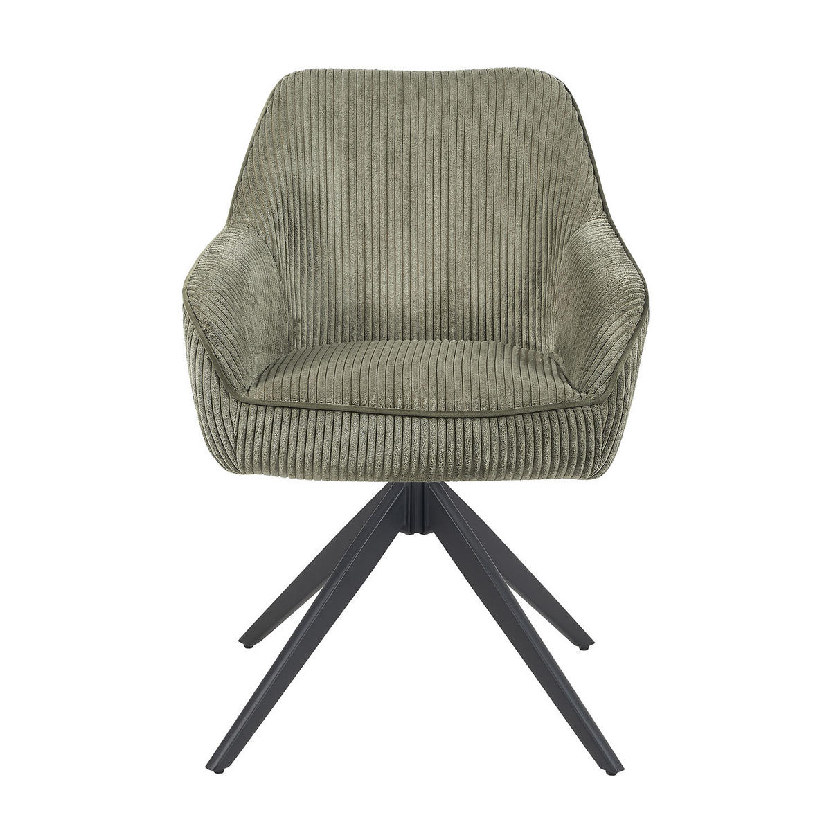 ARMLEHNSTUHL ARVIT - Schwarz/Grün, Textil/Metall (58/87/61cm) - B&D Home
