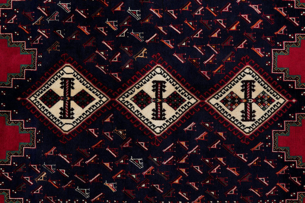 ORIENTTEPPICH handgeknüpft Afshar Blau 219/168 cm Schurwolle - Blau, Textil (168/219cm) - Looma