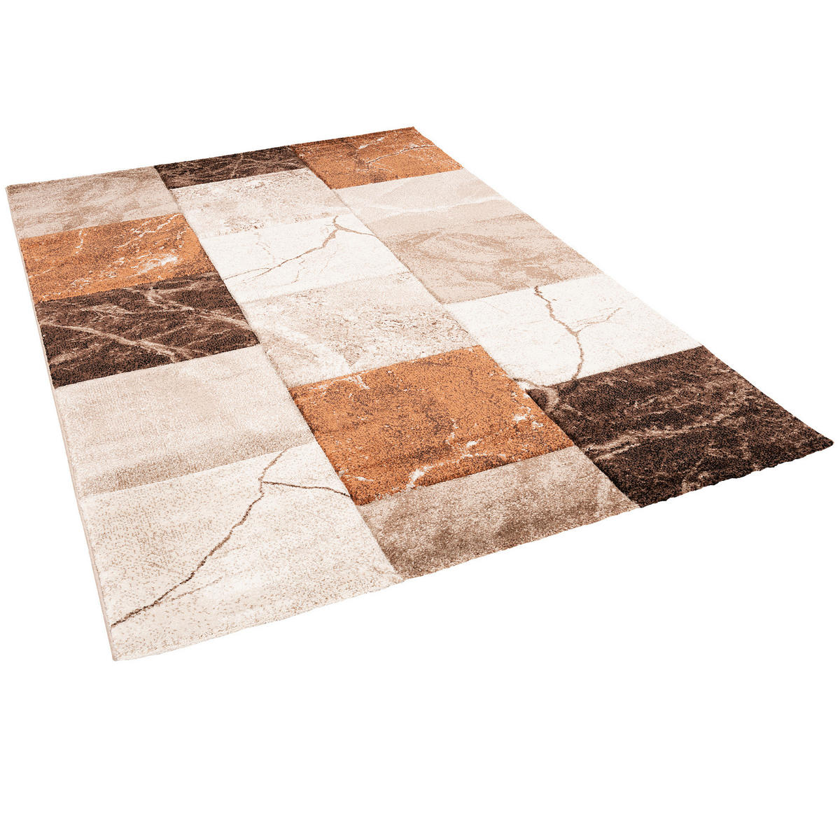 DESIGNER TEPPICH MAUI MARMOR OPTIK - Braun, Textil (160/230cm) - Pergamon