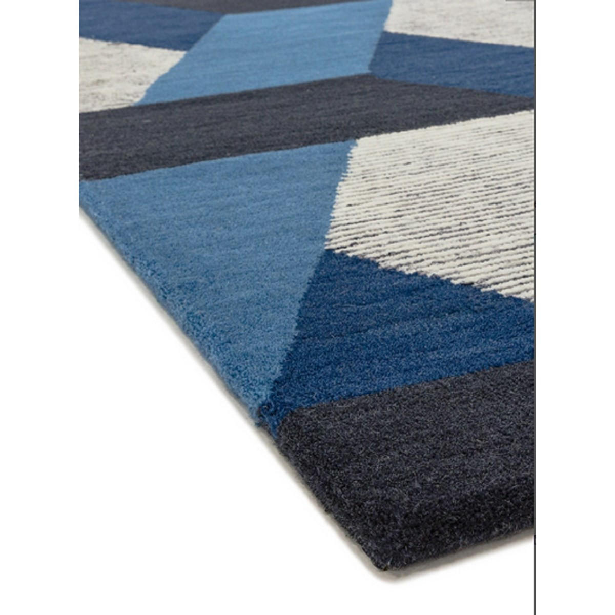 TEPPICH Flachgewebter für Wohn- und Schlafzimmer CAMPTON Blau 200 x 300 cm - Blau, Naturmaterialien (200/300cm) - Novatrend