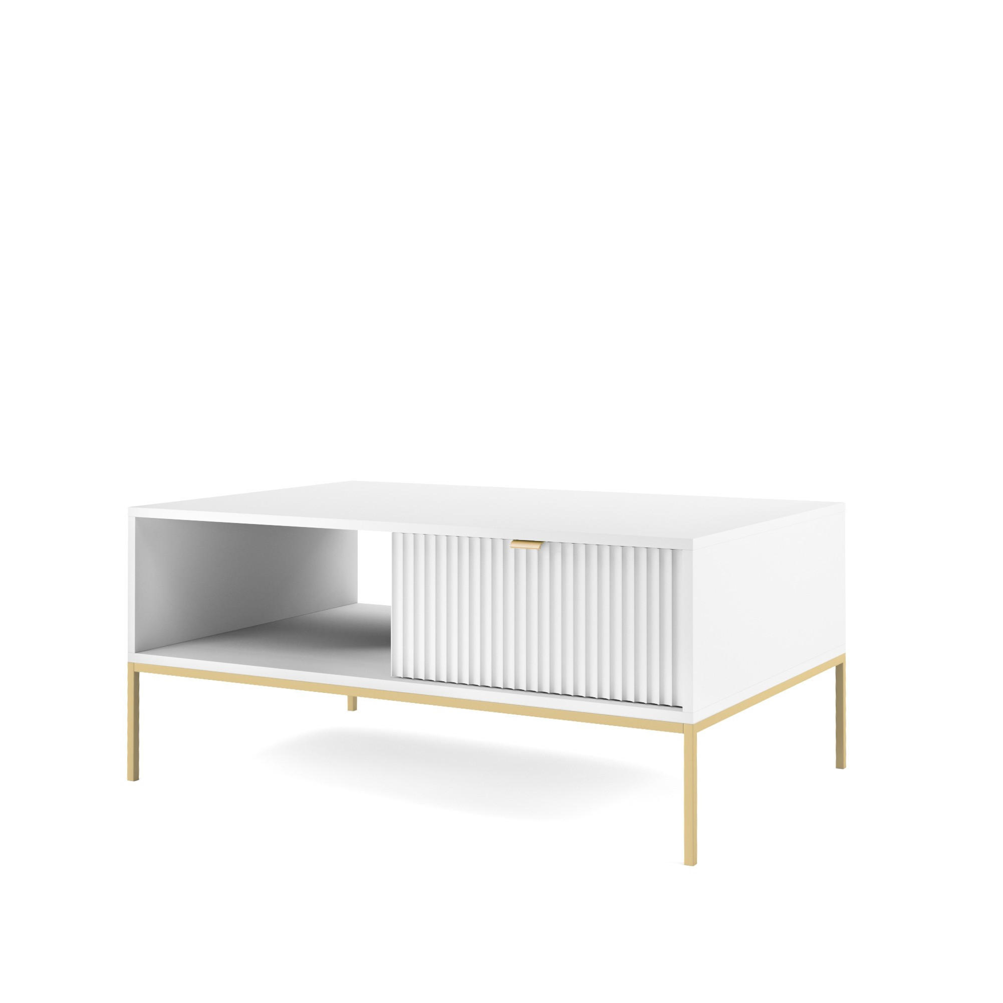 COUCHTISCH STELLARE 104/46/68 cm Weiß - Weiß, Holzwerkstoff (68/104/46cm) - MASSENO