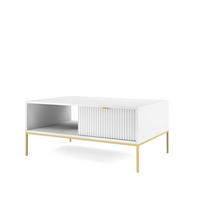 COUCHTISCH STELLARE 104/46/68 cm Weiß - Weiß, Holzwerkstoff (68/104/46cm) - MASSENO