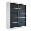 SCHWEBETÜRENSCHRANK 180 CM TREND Farbe: Weiß ,schwarz , schwarz - Schwarz/Weiß, Holzwerkstoff (180/215/59.5cm) - A&J MöbelLand