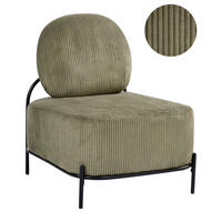 SESSEL Cord Grün Lunde - Grün, Textil (67/81/74cm) - Beliani