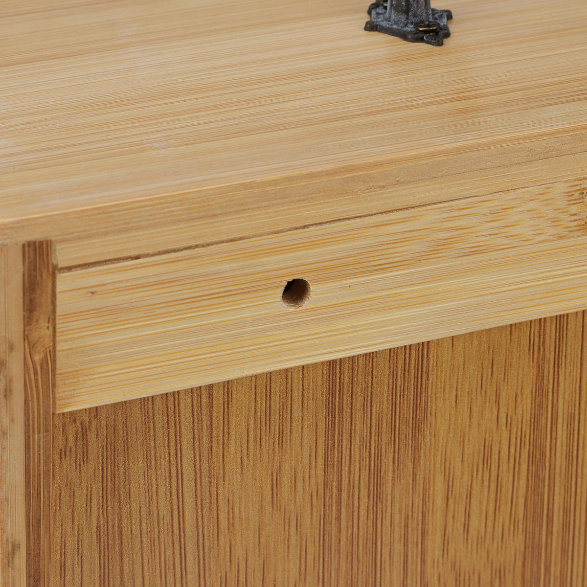 TEE-ORGANIZER - Hellbraun, Holz/Metall (30/29/11.5cm) - Relaxdays