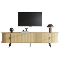 TV-LOWBOARD 180x40x45cm Holzfarbe mit 4 Schubladen und Tür - Naturfarben, Holzwerkstoff (180/45/40cm) - FLIEKS