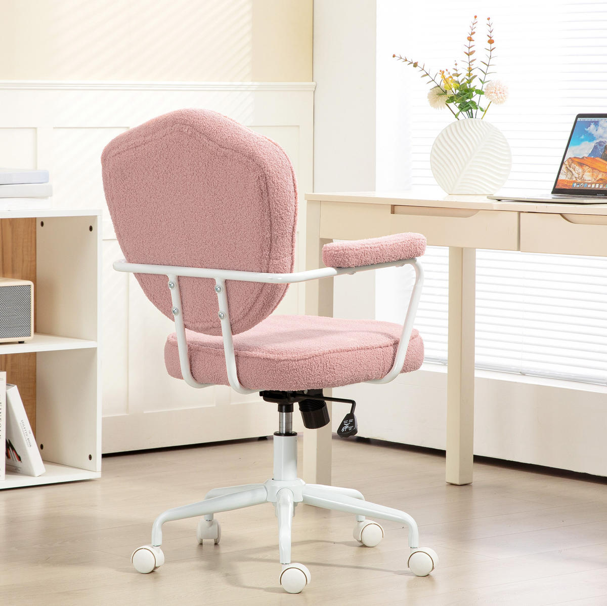 BÜROSTUHL höhenverstellbar mit Wippfunktion Pink - Pink, Kunststoff (61.5/101/63cm) - Meubliv