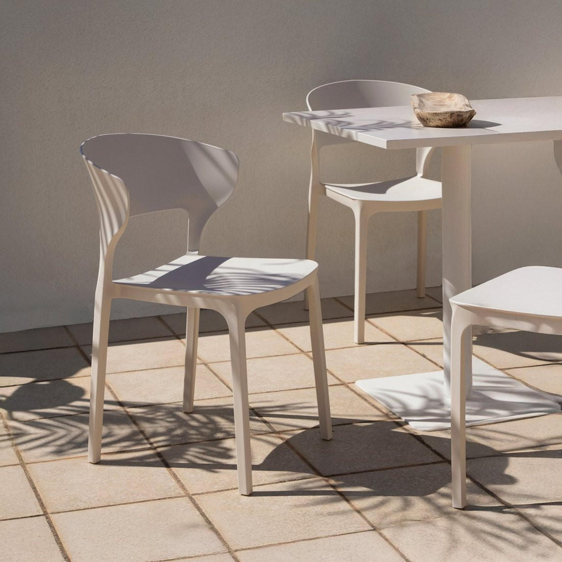 STUHL FÜR DRAUSSEN Serin Beige 48 cm x 76 cm - Beige, Kunststoff (48/76/52cm)